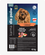 Załaduj obraz do przeglądarki Galerii, Królik z warzywami i owocami dla dorosłych psów wszystkich ras 12 kg