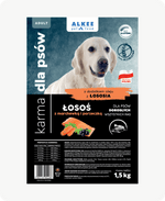 Załaduj obraz do przeglądarki Galerii, Łosoś z marchewką i porzeczką dla dorosłych psów wszystkich ras 1,5 kg